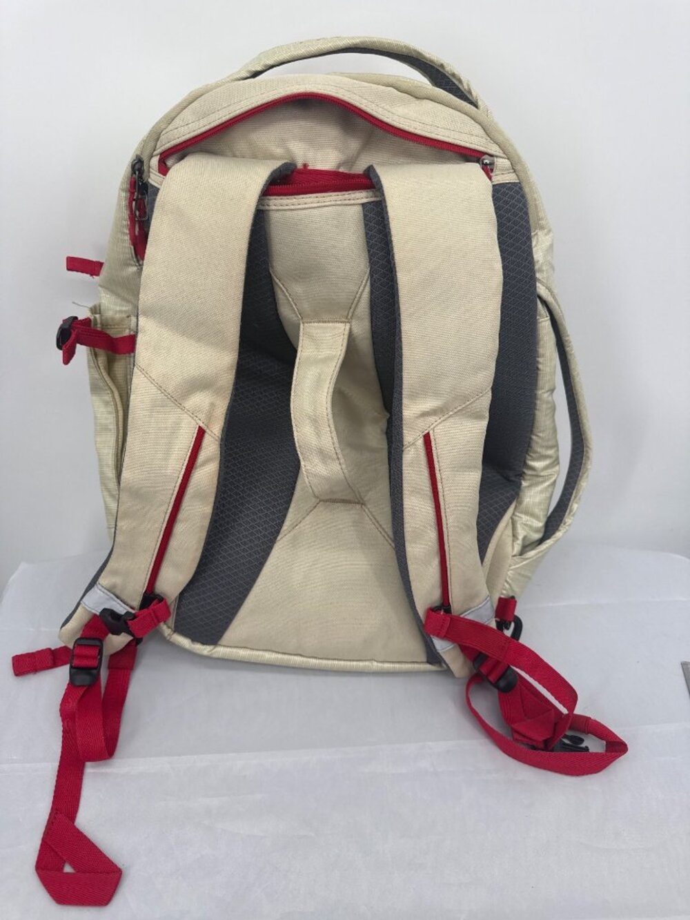 Embark 45L Adventure Travel Backpack Tan Grid Gorpcore Hiking Camp Festival - Picture 4 of 11